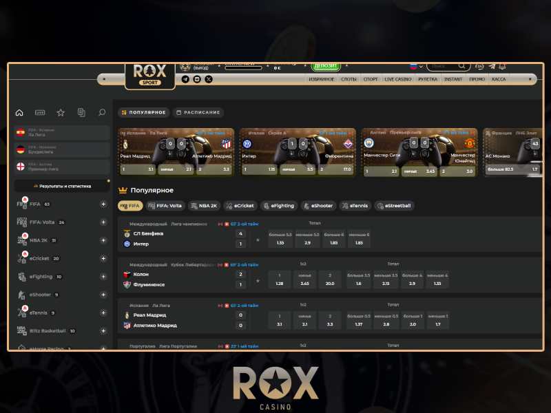 Итог: Ставки на спорт в Rox Casino